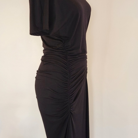 || SUNDRY || black midi dress, knit, casual, dolman sleeves, size 2 - Picture 6 of 11